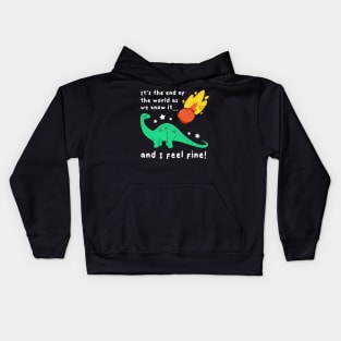 Funny Dinosaur Joke, End Of The World Humor, Positivity, Birthday Kids Hoodie